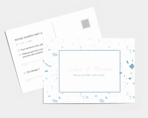 Beautiful Confetti - Carte-réponse pour mariage (horizontale)