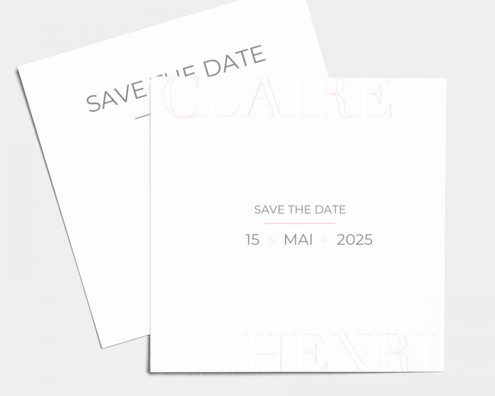 Trend - Save the Date carte mariage
