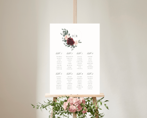 Floral Hoop - Plan de Table 50x70 cm (vertical)