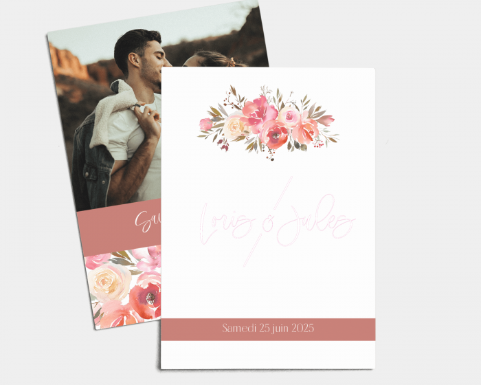 Roma - Save the Date carte mariage (vertical)