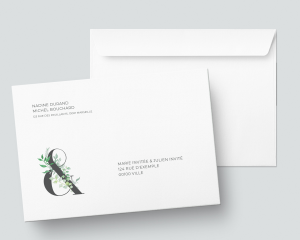 Leafy Ampersand - Enveloppe C6 imprimée