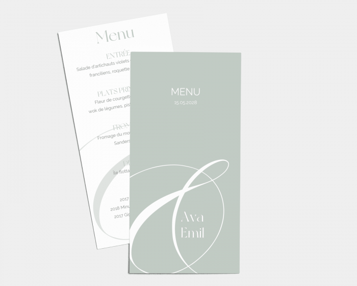 Amore - Carte de Menu (langue)