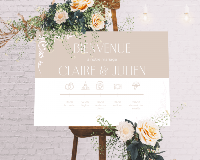 Beauty - Panneau de bienvenue mariage