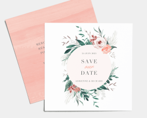 Wild Wreath - Save the Date carte mariage