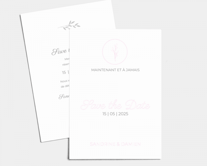 Shining Circle - Save the Date carte mariage (vertical)