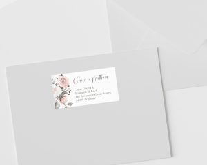 Rosy Love - Étiquettes d'adresse pour enveloppes