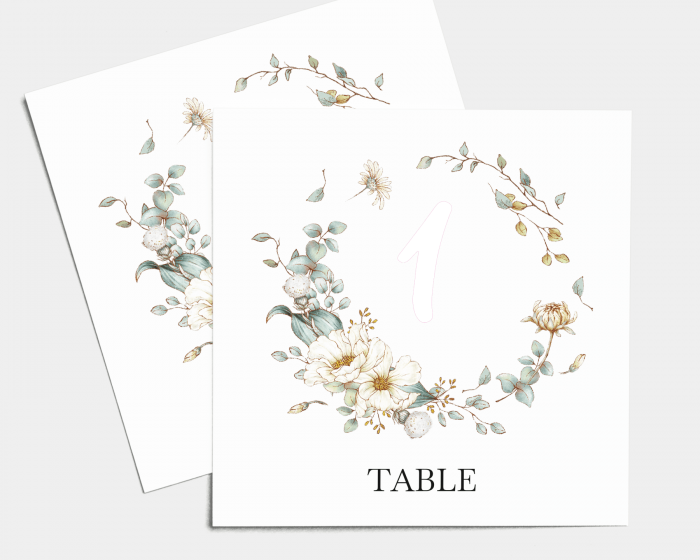 Fairytale - Numéros de table carré ensemble 1-10