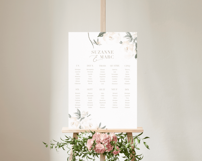 Elegant Garden - Plan de Table 50x70 cm (vertical)