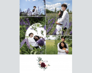 Floral Hoop - Affiche de mariage (verticale)