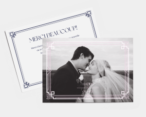Gatsby - Carte de remerciements mariage petit format