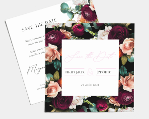 Florals - Save the Date carte mariage