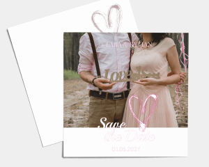 Painted Heart - Save the Date carte mariage