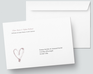 Painted Heart - Enveloppe C5 imprimée
