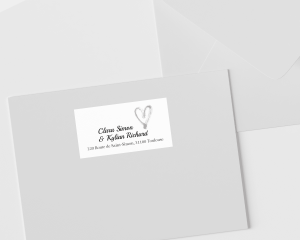 Painted Heart - Étiquettes d'adresse pour enveloppes
