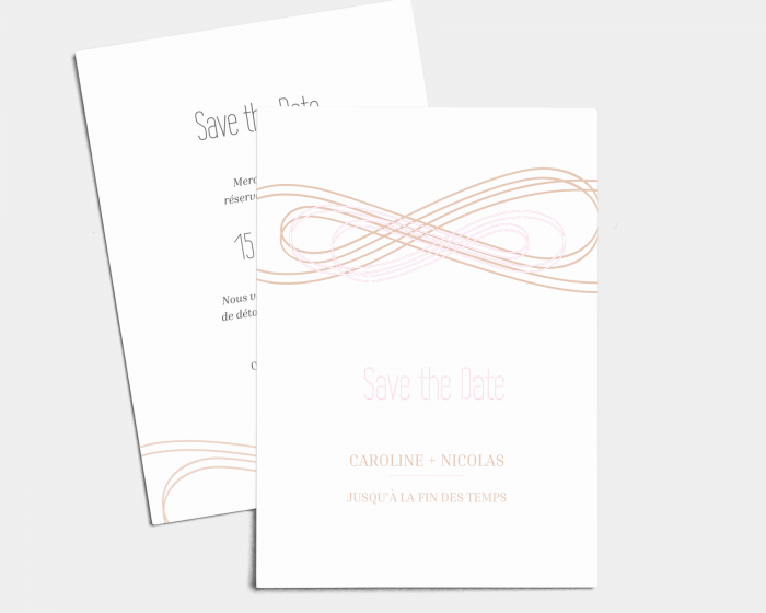 Infinito - Save the Date carte mariage (vertical)