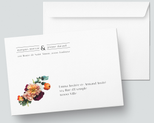 Florals - Enveloppe C5 imprimée