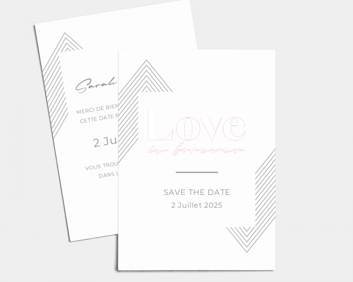 Forever - Save the Date carte mariage (vertical)